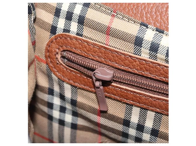 Borsa a Spalla Burberrys in Pelle 2 vie Marrone Oro Auth mr2215 D'oro - vista 22