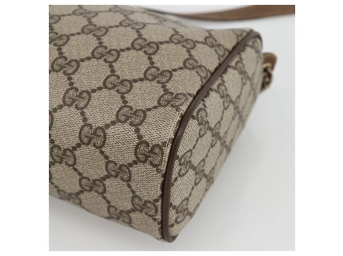 Borsa Sherry Line GG Supreme Web di GUCCI in PVC beige e oro 378 02 017 Auth BAZ162 D'oro - vista 14