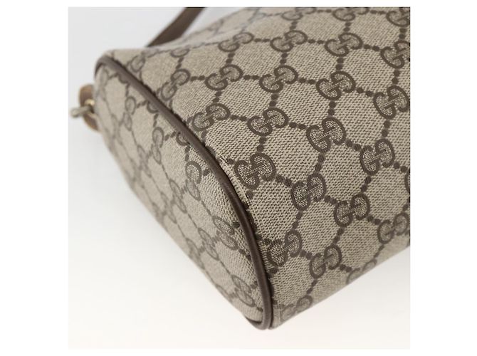 Borsa Sherry Line GG Supreme Web di GUCCI in PVC beige e oro 378 02 017 Auth BAZ162 D'oro - vista 17