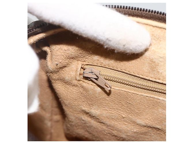 Borsa Sherry Line GG Supreme Web di GUCCI in PVC beige e oro 378 02 017 Auth BAZ162 D'oro - vista 21