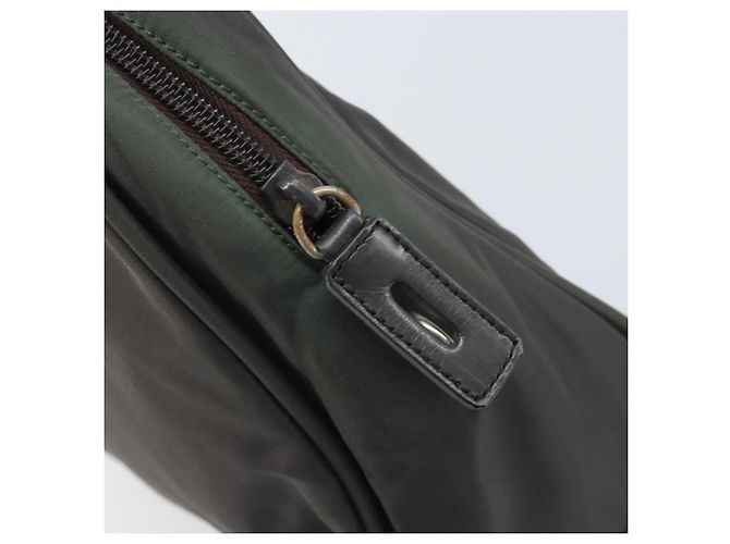 Borsa a mano PRADA in nylon grigio argento Auth BA11546 Marrone - vista 19