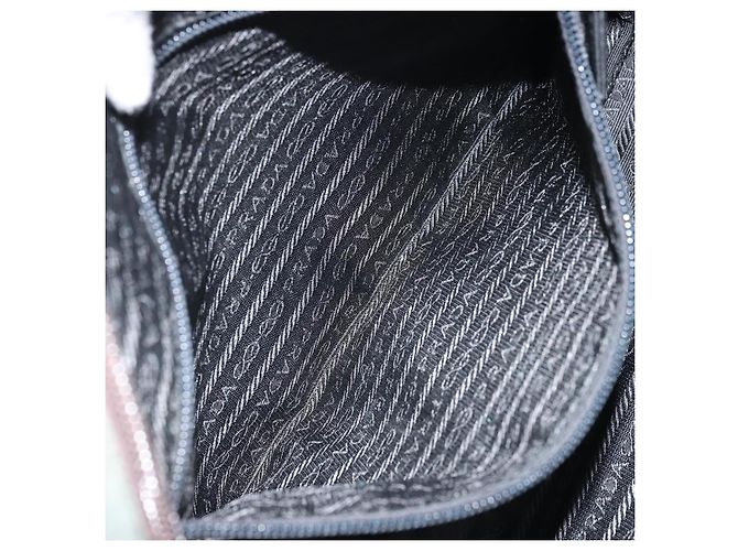 Borsa a mano PRADA in nylon grigio argento Auth BA11546 Marrone - vista 24