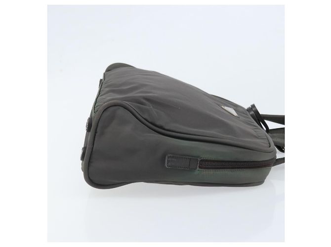 Borsa a mano PRADA in nylon grigio argento Auth BA11546 Marrone - vista 3