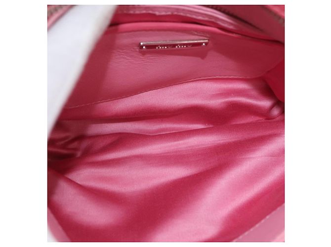 Borsa Miu Miu in pelle verniciata 2 in 1 Rosa Argento Auth YKZ520 - vista 11