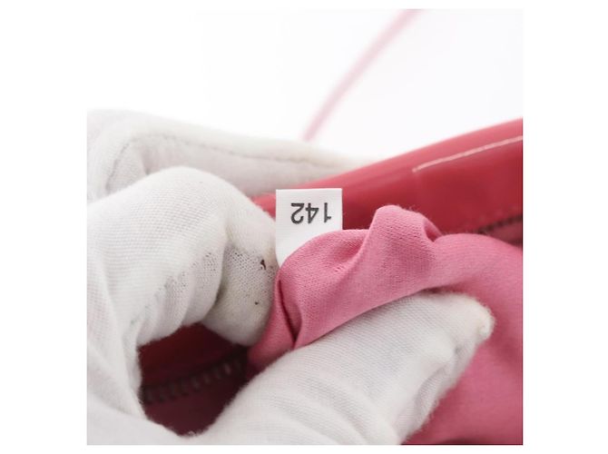 Borsa Miu Miu in pelle verniciata 2 in 1 Rosa Argento Auth YKZ520 - vista 12
