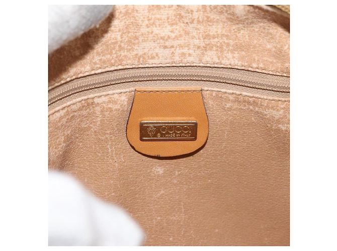 Gucci Borsa a Spalla Micro GG Supreme PVC Beige Oro 007 104 4916 Auth SW2142 D'oro - vista 10