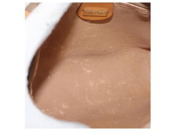 Gucci Borsa a Spalla Micro GG Supreme PVC Beige Oro 007 104 4916 Auth SW2142 D'oro - vista 11