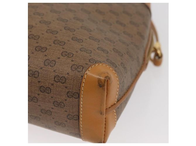 Gucci Borsa a Spalla Micro GG Supreme PVC Beige Oro 007 104 4916 Auth SW2142 D'oro - vista 15