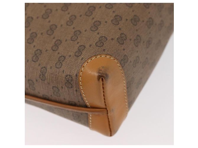 Gucci Borsa a Spalla Micro GG Supreme PVC Beige Oro 007 104 4916 Auth SW2142 D'oro - vista 16