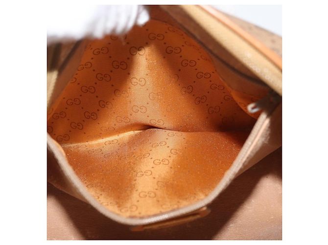 Gucci Borsa a Spalla Micro GG Supreme PVC Beige Oro 007 104 4916 Auth SW2142 D'oro - vista 21