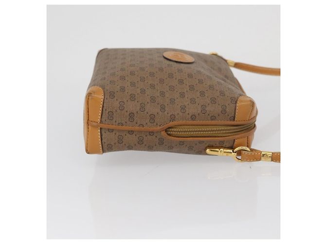 Gucci Borsa a Spalla Micro GG Supreme PVC Beige Oro 007 104 4916 Auth SW2142 D'oro - vista 3