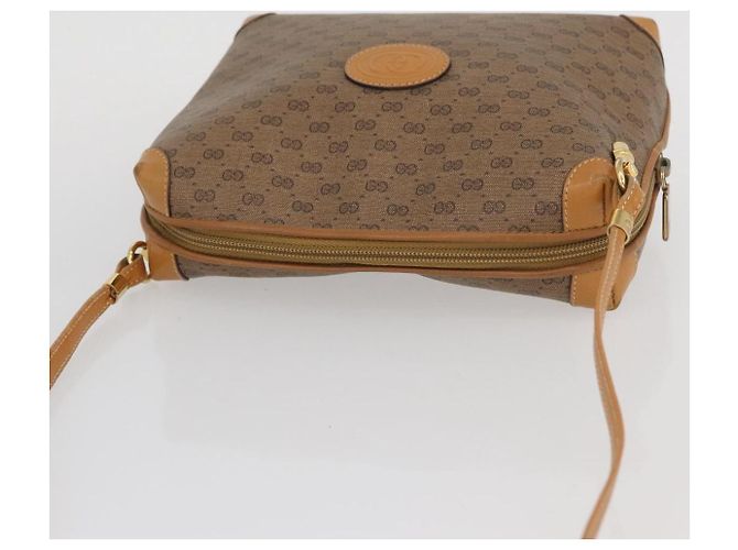 Gucci Borsa a Spalla Micro GG Supreme PVC Beige Oro 007 104 4916 Auth SW2142 D'oro - vista 6