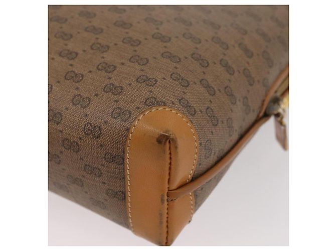 Gucci Borsa a Spalla Micro GG Supreme PVC Beige Oro 007 104 4916 Auth SW2142 D'oro - vista 9