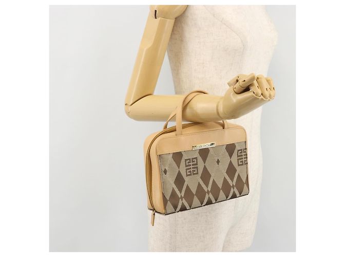 Borsa a mano GIVENCHY in tela beige e oro Auth SW2228A D'oro - vista 23