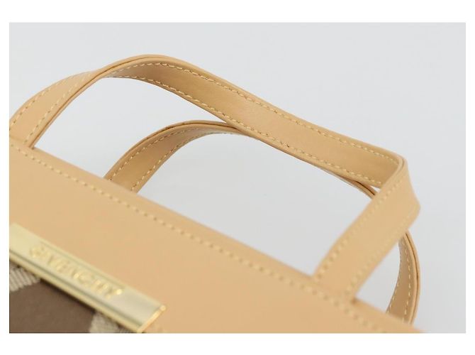 Borsa a mano GIVENCHY in tela beige e oro Auth SW2228A D'oro - vista 8