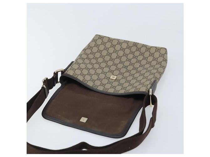 Gucci Borsa a Spalla GG Supreme PVC Oro Beige 223666 Auth mr2283 D'oro - vista 10