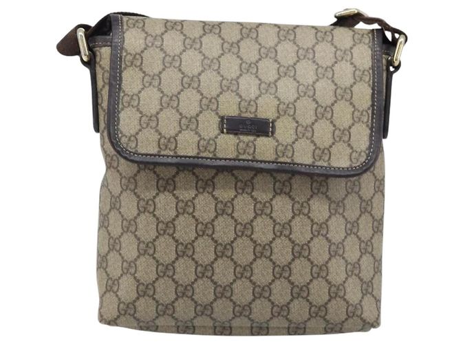 Gucci Borsa a Spalla GG Supreme PVC Oro Beige 223666 Auth mr2283 D'oro - vista 13