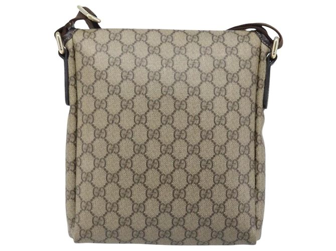 Gucci Borsa a Spalla GG Supreme PVC Oro Beige 223666 Auth mr2283 D'oro - vista 2