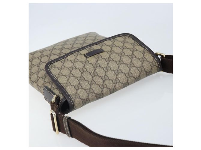 Gucci Borsa a Spalla GG Supreme PVC Oro Beige 223666 Auth mr2283 D'oro - vista 6