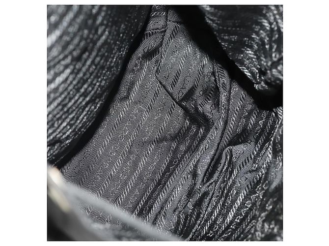 PRADA Backpack Nylon Black Silver Auth 174569 Silvery - view 11