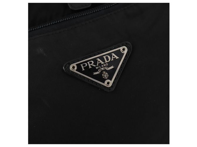 PRADA Backpack Nylon Black Silver Auth 174569 Silvery - view 18