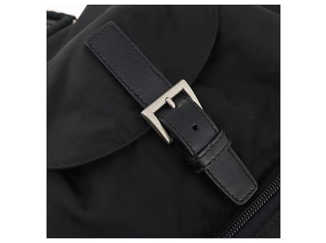 PRADA Backpack Nylon Black Silver Auth 174569 Silvery - view 19