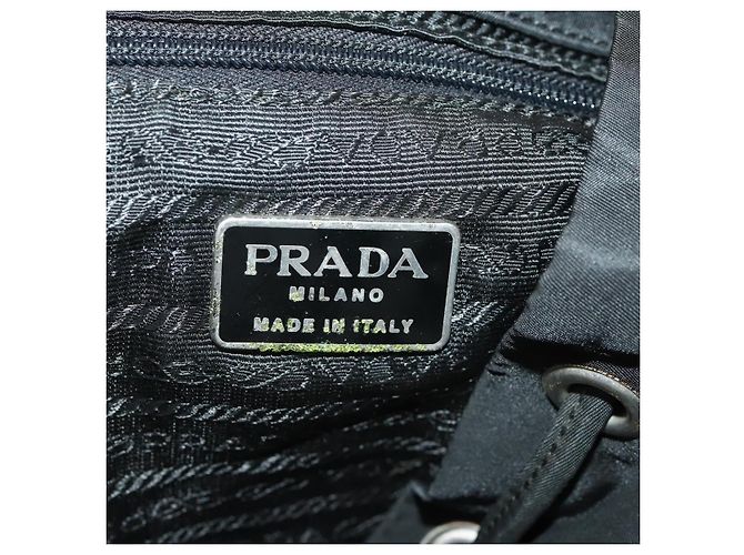 PRADA Backpack Nylon Black Silver Auth 174569 Silvery - view 23