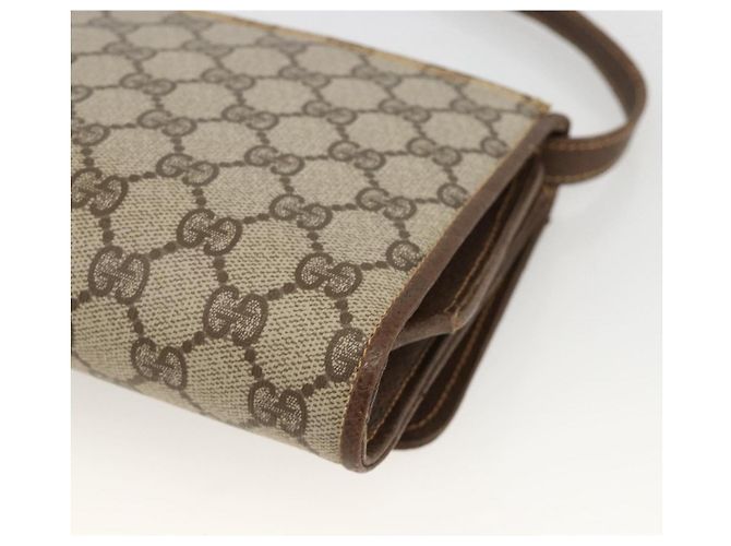 Gucci Borsa a Spalla GG Supreme PVC Beige Oro Auth ka3509 D'oro - vista 15