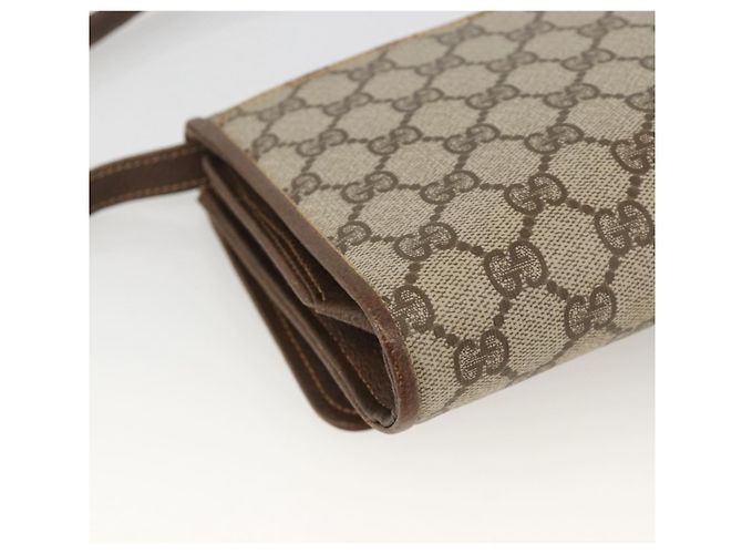 Gucci Borsa a Spalla GG Supreme PVC Beige Oro Auth ka3509 D'oro - vista 16