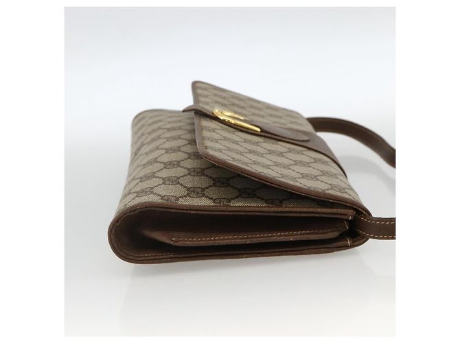 Gucci Borsa a Spalla GG Supreme PVC Beige Oro Auth ka3509 D'oro - vista 4