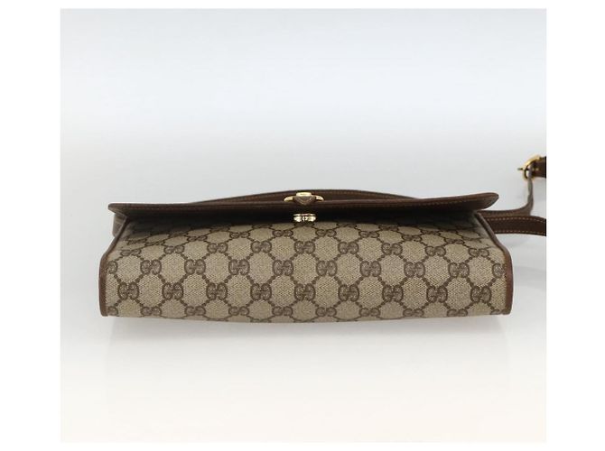 Gucci Borsa a Spalla GG Supreme PVC Beige Oro Auth ka3509 D'oro - vista 5