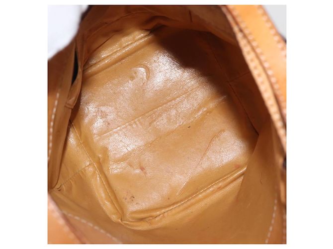 Céline Borsa a Spalla in Tela Macadam CELINE in Pelle PVC Marrone Oro Auth ka3561 D'oro - vista 10