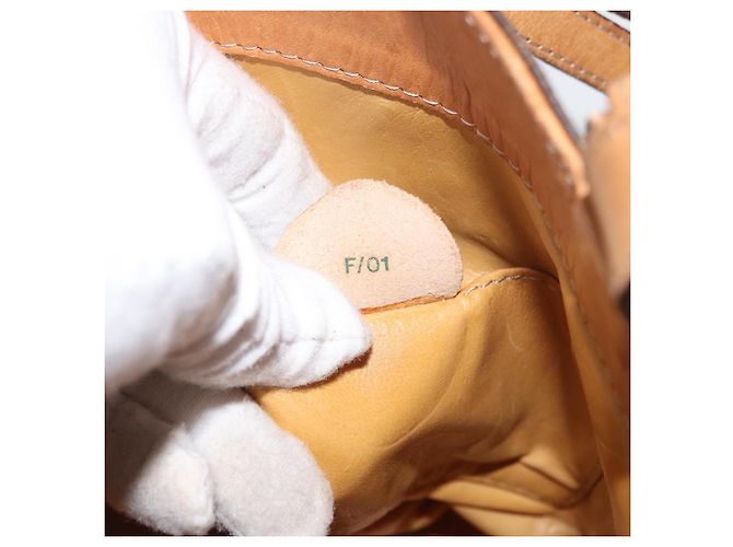 Céline Borsa a Spalla in Tela Macadam CELINE in Pelle PVC Marrone Oro Auth ka3561 D'oro - vista 12