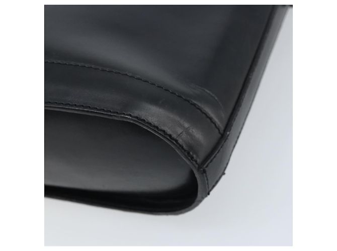 Céline Borsa a Spalla Horsebit in Pelle Nera e Oro Auth YKZ776A Nero D'oro - vista 15