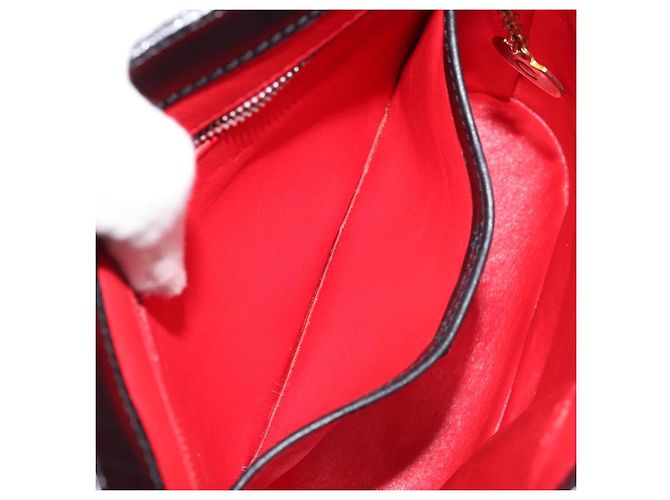 Céline Borsa a Spalla Horsebit in Pelle Nera e Oro Auth YKZ776A Nero D'oro - vista 23