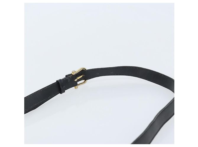 Céline Borsa a Spalla Horsebit in Pelle Nera e Oro Auth YKZ776A Nero D'oro - vista 8