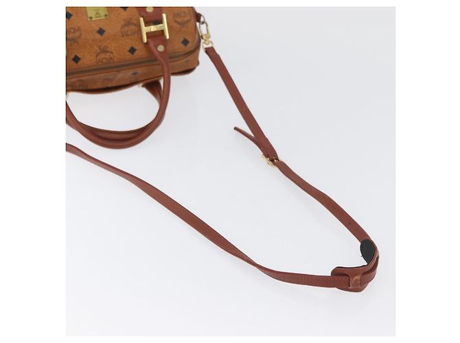 Borsa MCM Vicetos Logogram in pelle PVC 2 in 1 marrone oro Auth 174594 D'oro - vista 10