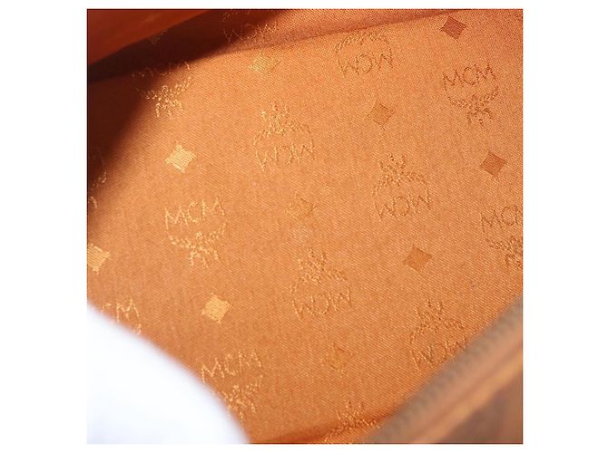 Borsa MCM Vicetos Logogram in pelle PVC 2 in 1 marrone oro Auth 174594 D'oro - vista 11