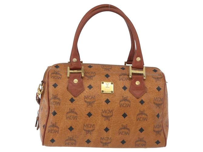 Borsa MCM Vicetos Logogram in pelle PVC 2 in 1 marrone oro Auth 174594 D'oro - vista 13
