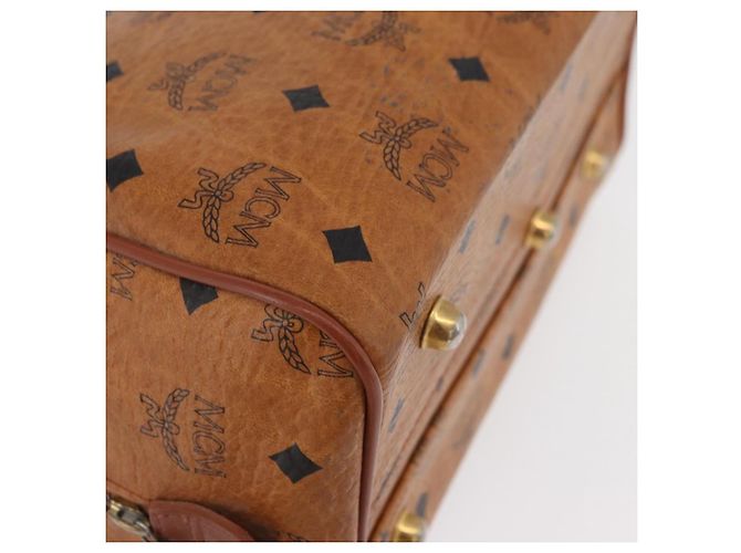 Borsa MCM Vicetos Logogram in pelle PVC 2 in 1 marrone oro Auth 174594 D'oro - vista 15