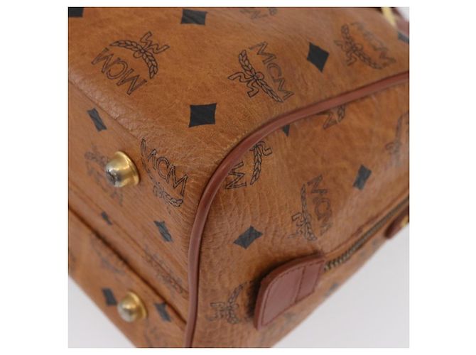 Borsa MCM Vicetos Logogram in pelle PVC 2 in 1 marrone oro Auth 174594 D'oro - vista 16