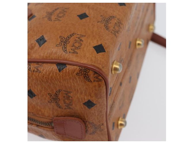 Borsa MCM Vicetos Logogram in pelle PVC 2 in 1 marrone oro Auth 174594 D'oro - vista 17