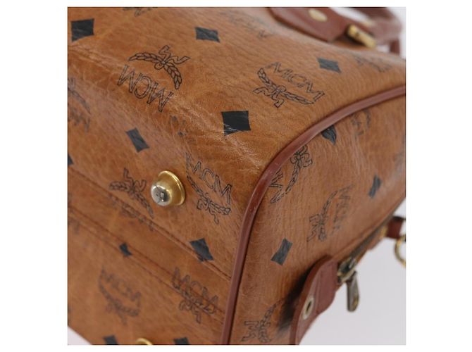 Borsa MCM Vicetos Logogram in pelle PVC 2 in 1 marrone oro Auth 174594 D'oro - vista 18