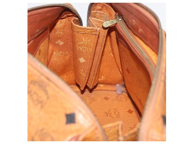 Borsa MCM Vicetos Logogram in pelle PVC 2 in 1 marrone oro Auth 174594 D'oro - vista 22