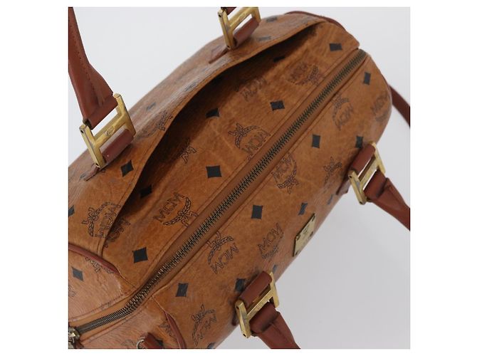 Borsa MCM Vicetos Logogram in pelle PVC 2 in 1 marrone oro Auth 174594 D'oro - vista 6