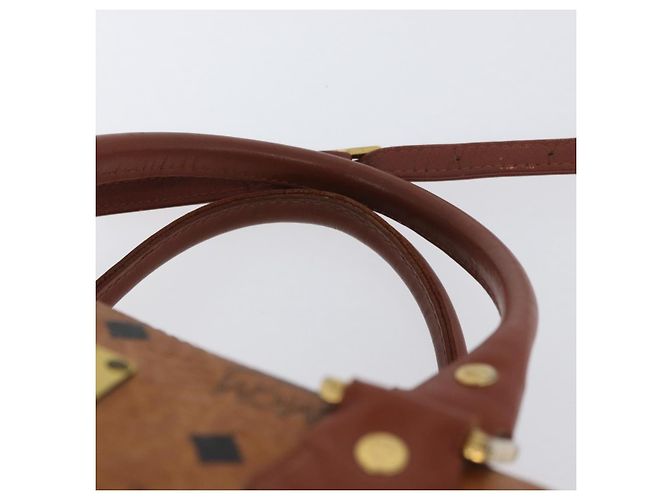 Borsa MCM Vicetos Logogram in pelle PVC 2 in 1 marrone oro Auth 174594 D'oro - vista 9