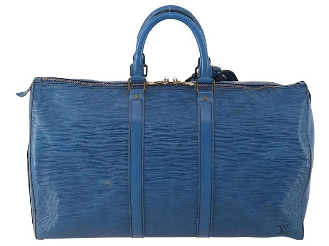 LOUIS VUITTON Epi Keepall 45 Borsa Boston Blu M42975 LV Auth ARZ760 - vista 2