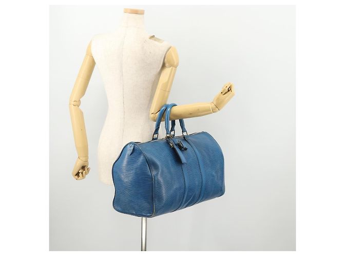 LOUIS VUITTON Epi Keepall 45 Borsa Boston Blu M42975 LV Auth ARZ760 - vista 22