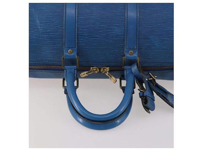 LOUIS VUITTON Epi Keepall 45 Borsa Boston Blu M42975 LV Auth ARZ760 - vista 7