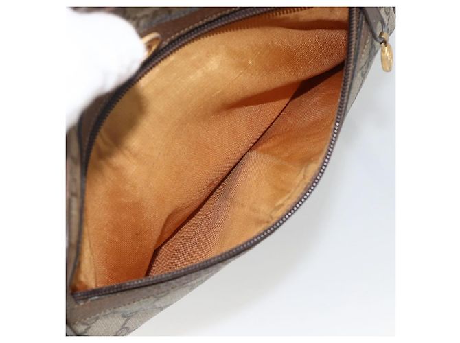 Borsa Sherry Line GG Supreme Web di GUCCI in PVC beige e oro 75 02 004 Auth BAZ578 D'oro - vista 21